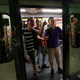 Passengers shout at protesters for disrupting subway train services at Fortress Hill station in Hong Kong, Aug. 5, 2019.